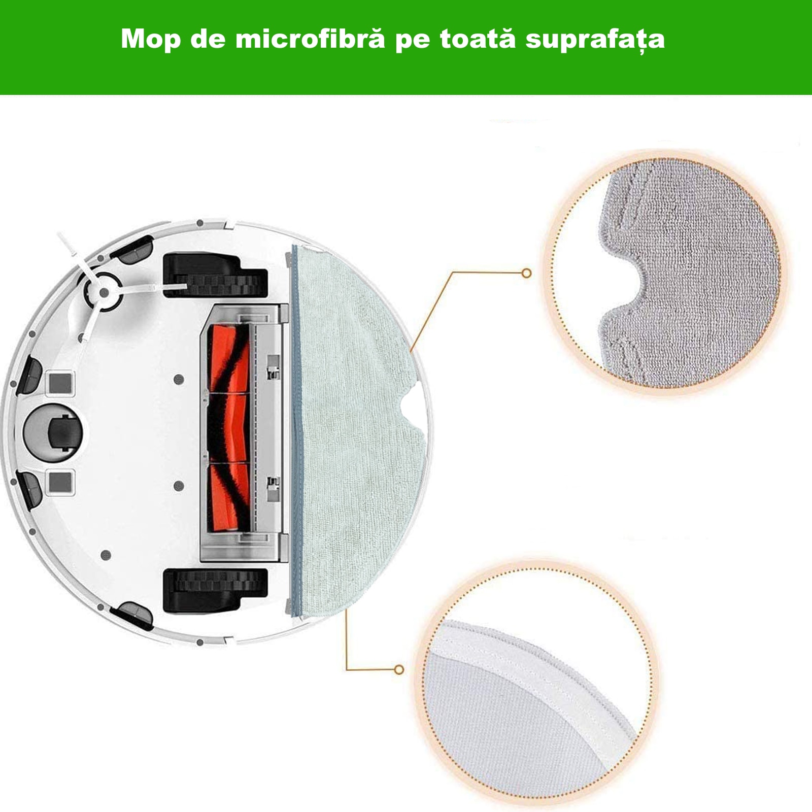 10 Panni Di Ricambio Per Aspirapolvere Robot Xiaomi Roborock, Copertura Completa, Compatibili Con S5, S6, Q7, Q8 Max, Q5 Pro E Molti Modelli