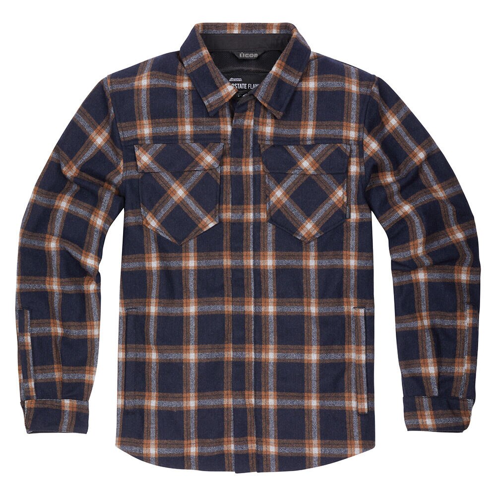 Camasa moto Upstate Riding Flannel Portocaliu 3XL