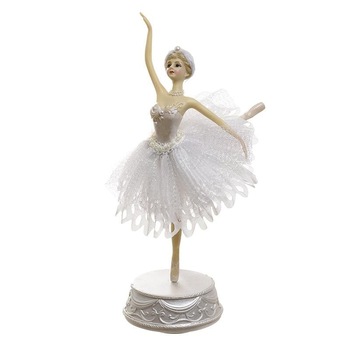 Decoratiune, balerina, alba, 15 x 12 x 32 cm Decoratiune, balerina, alba, 15 x 12 x 32 cm