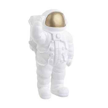 Decoratiune astronaut din rasina, alb-gold, 10x9x19 cm Decoratiune astronaut din rasina, alb-gold, 10x9x19 cm