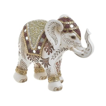 Decoratiune elefant din rasina, alb-gold, 22x9x18 cm Decoratiune elefant din rasina, alb-gold, 22x9x18 cm