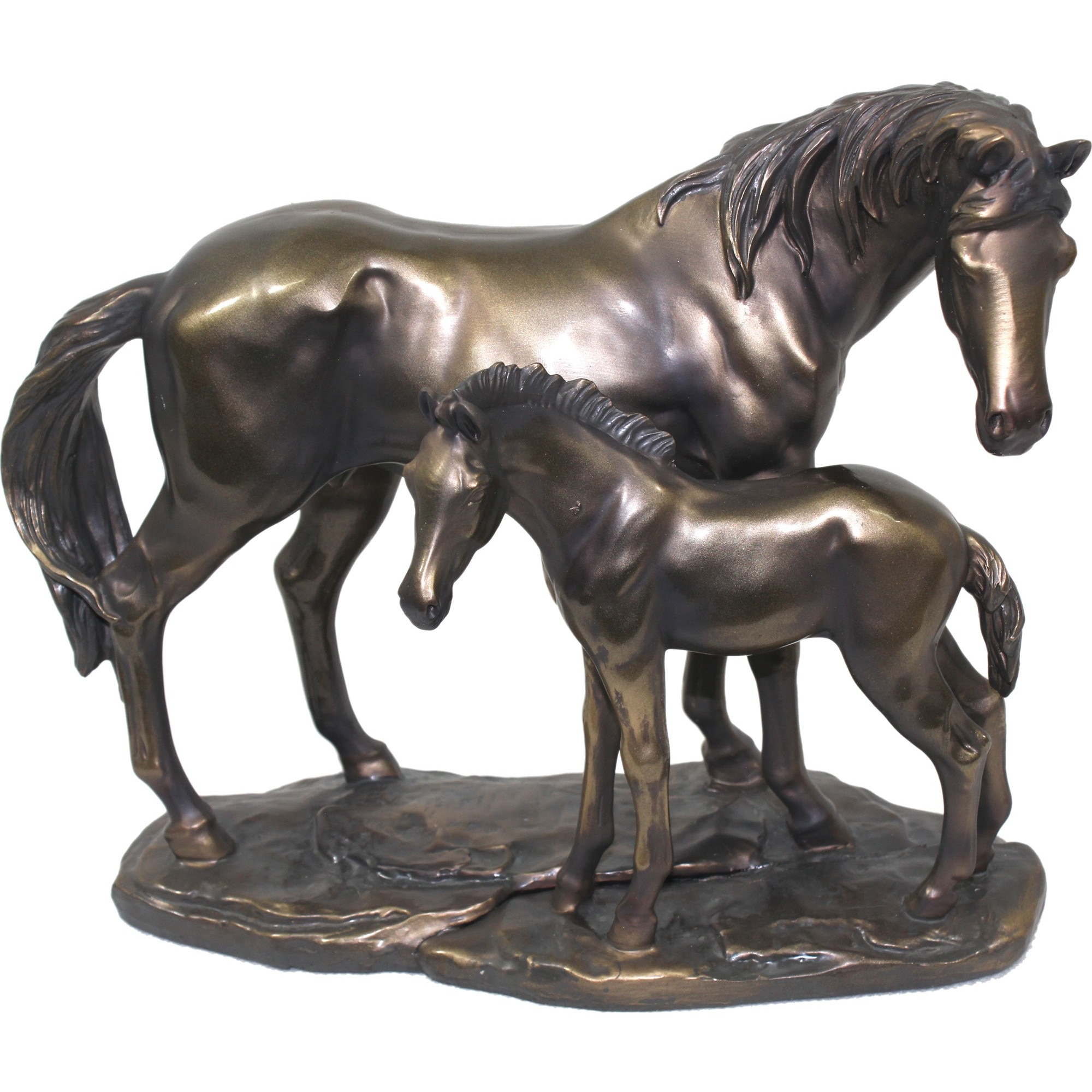 Decoratiune cai, maro, 22.5x26x10.5 cm