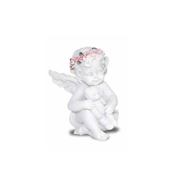 Figurina ingeras cu ursulet, 6.5x5 cm
