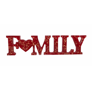 Obiect decorativ Elegance Family handmade rosu din rasina epoxidica 25 cm X 6 cm Obiect decorativ Elegance Family handmade rosu din rasina epoxidica 25 cm X 6 cm