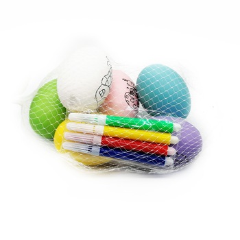 Set 6 oua de Paste Vision pentru desenat si 4 carioci Set 6 oua de Paste Vision pentru desenat si 4 carioci