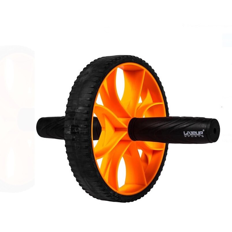 Roata antrenament fitness Live Up Sports cu manere confortabile, pentru abdomene, tonifiere musculatura