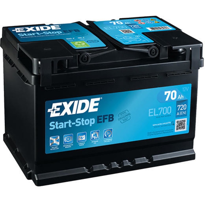 Baterie auto Exide Start&Stop EFB 70 Ah EL700