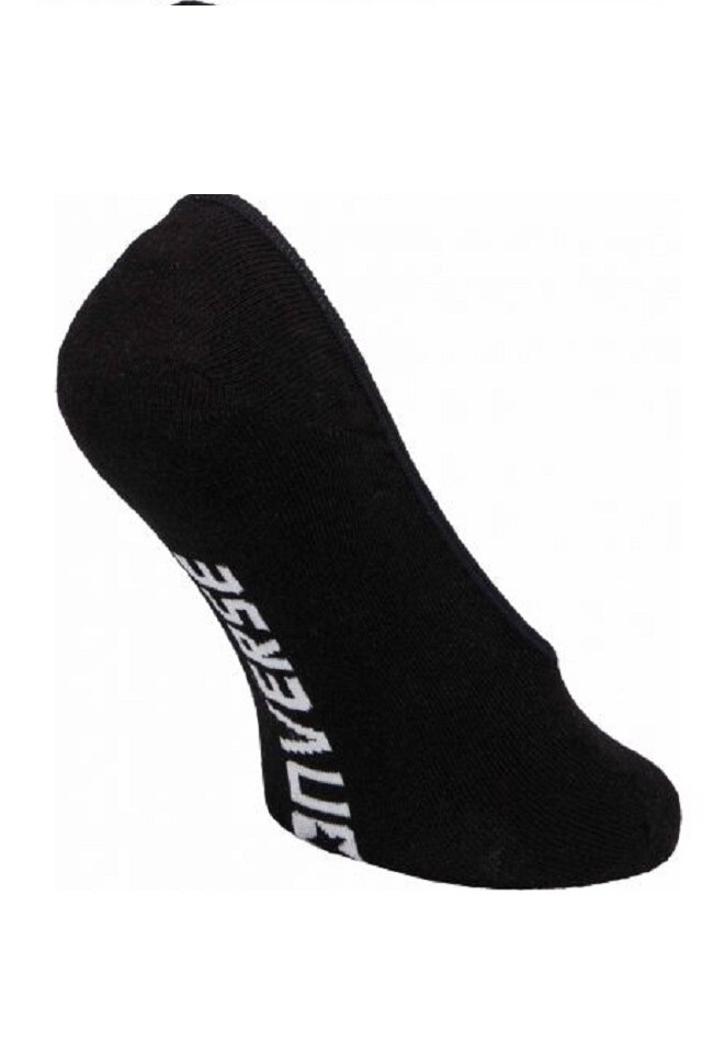 Set 2 perechi de sosete, Converse , Unisex, Alb/Negru, marimea 43/46