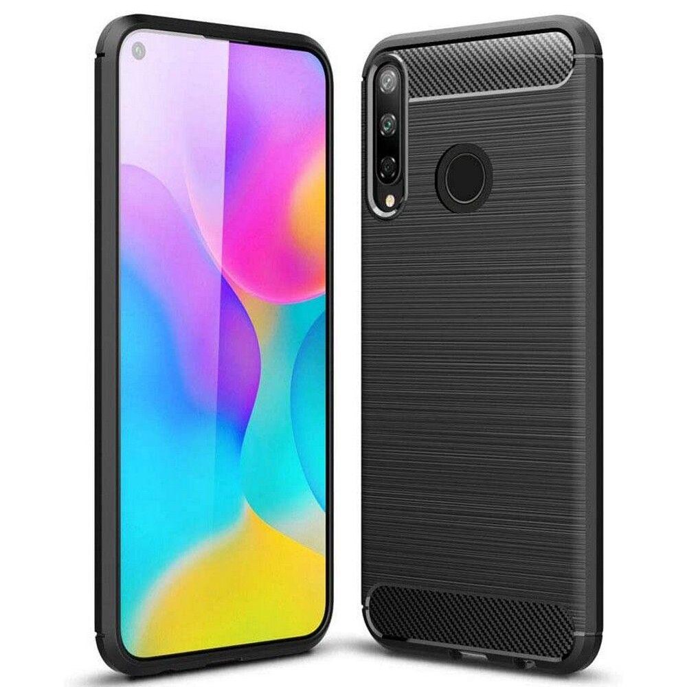 Husa pentru Huawei Y6p - Techsuit Carbon Silicon - Neagra, Smartphosis