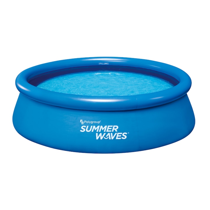 Summer Waves SW QS305X76FPI Felfújós peremű kék medence 3,05mx76cm, papírszűrős vízforgatóval