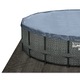 Piscina rotunda cu pompa cu filtru, prelata protectie si scara acces incluse Summer Waves, diametru 427 cm, inaltime 107 cm, PVC/otel, aspect rattan, gri