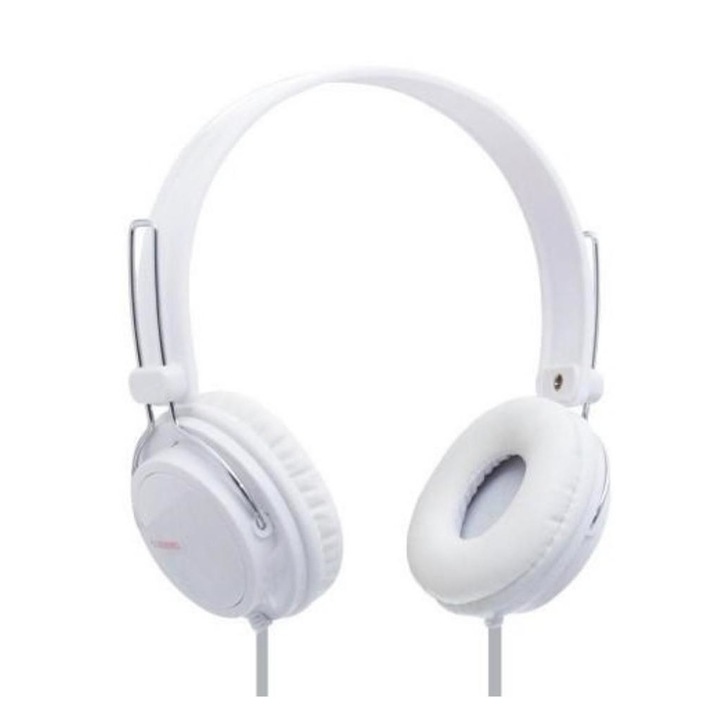 XO-S32 Audio Fejhallgató, 1.8 m-es kábellel, fehér mikrofonnal, buborékfóliával