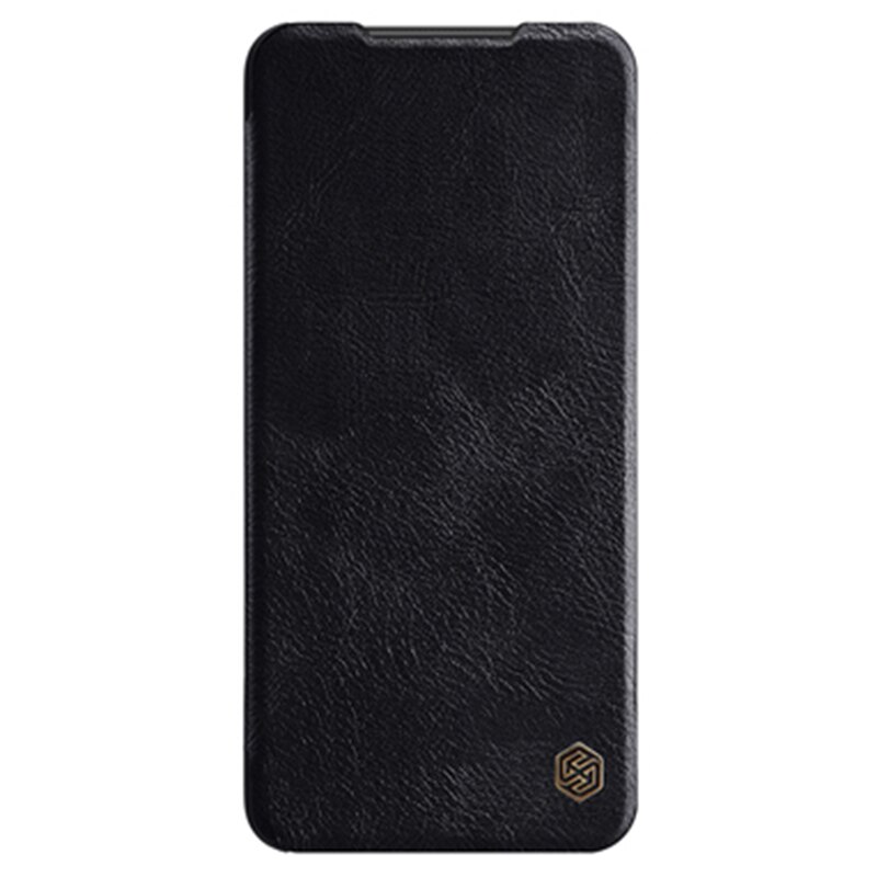 Carcasa din piele Nillkin, compatibila Xiaomi Redmi Note 9S / Note 9 Pro / Note 9 Pro Max, Negru