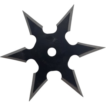 Steluta ninja pentru aruncat la tinta 6 colturi in husa, negru, 10 cm, Dalimag Steluta ninja pentru aruncat la tinta 6 colturi in husa, negru, 10 cm, Dalimag