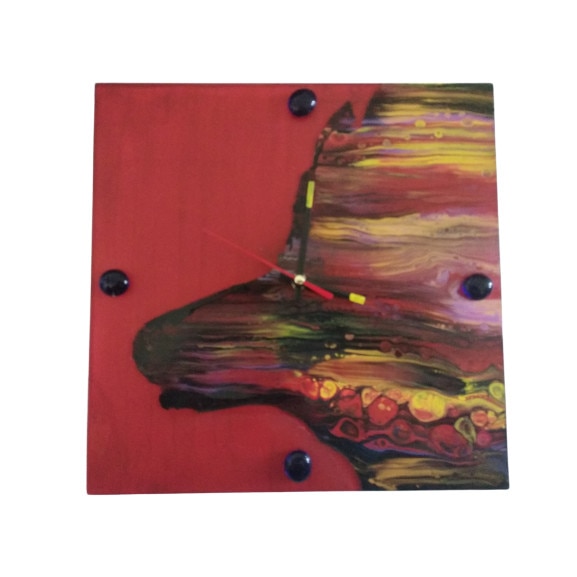 Ceas de perete, Lup 01, 28 cm x 28 cm