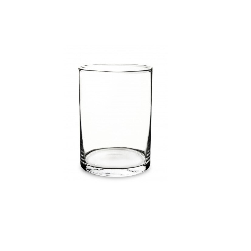 Vaza de sticla transparenta, 22x16x16 cm