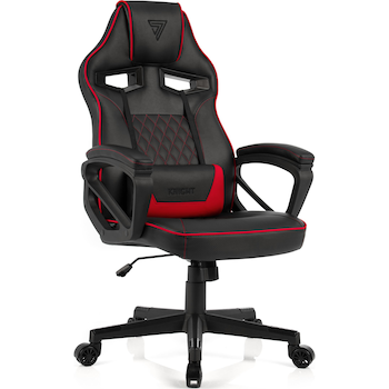 Scaun gaming SENSE7 Knight, piele ecologica, 120 kg, Negru/Rosu Scaun gaming SENSE7 Knight, piele ecologica, 120 kg, Negru/Rosu
