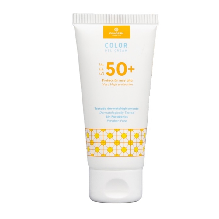 Crema pentru fata, 50+ Color, Finaderm Cosmetics, protectie solara, 50 ml