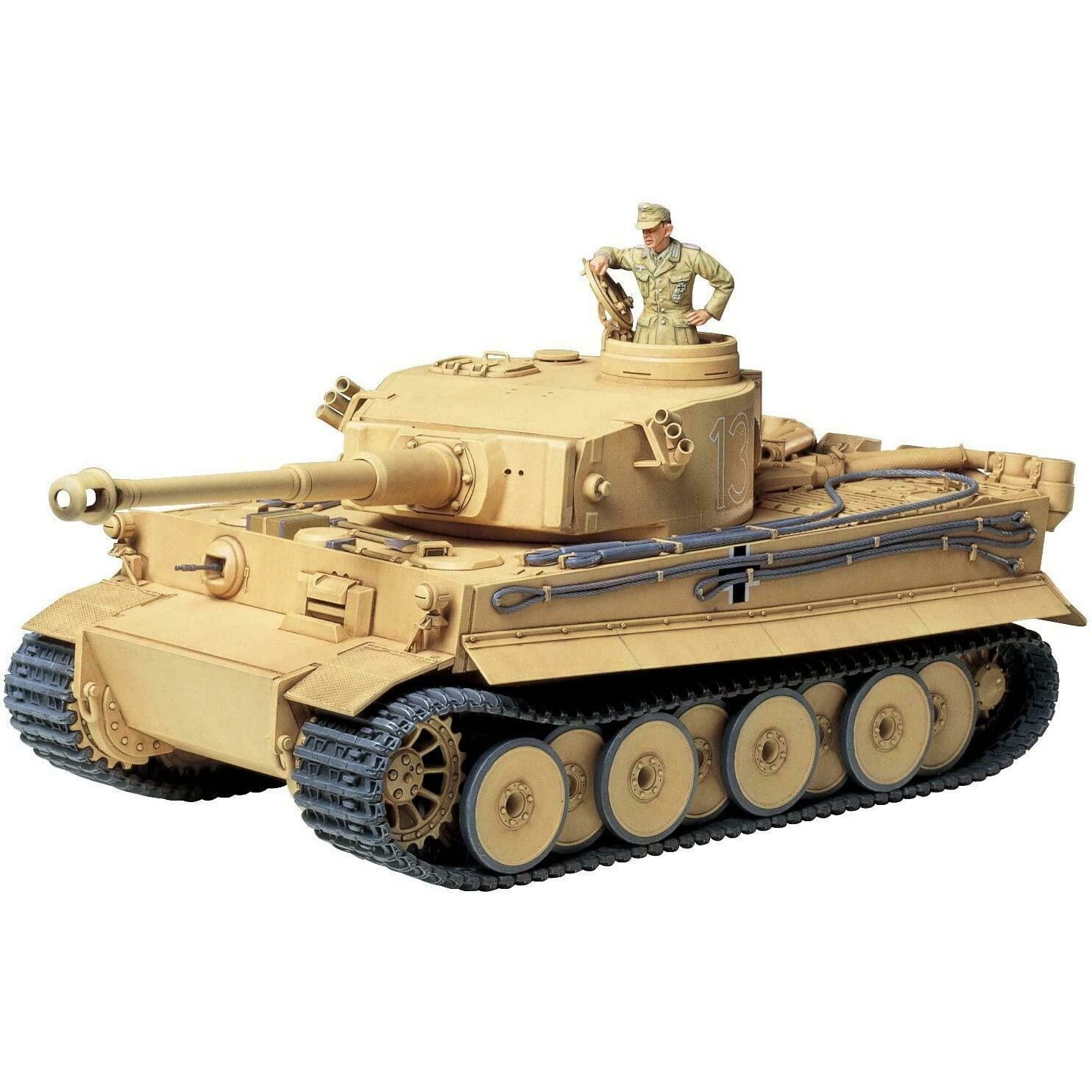 Kit de construit tanc Tiger I cu 1 figurina 1:35