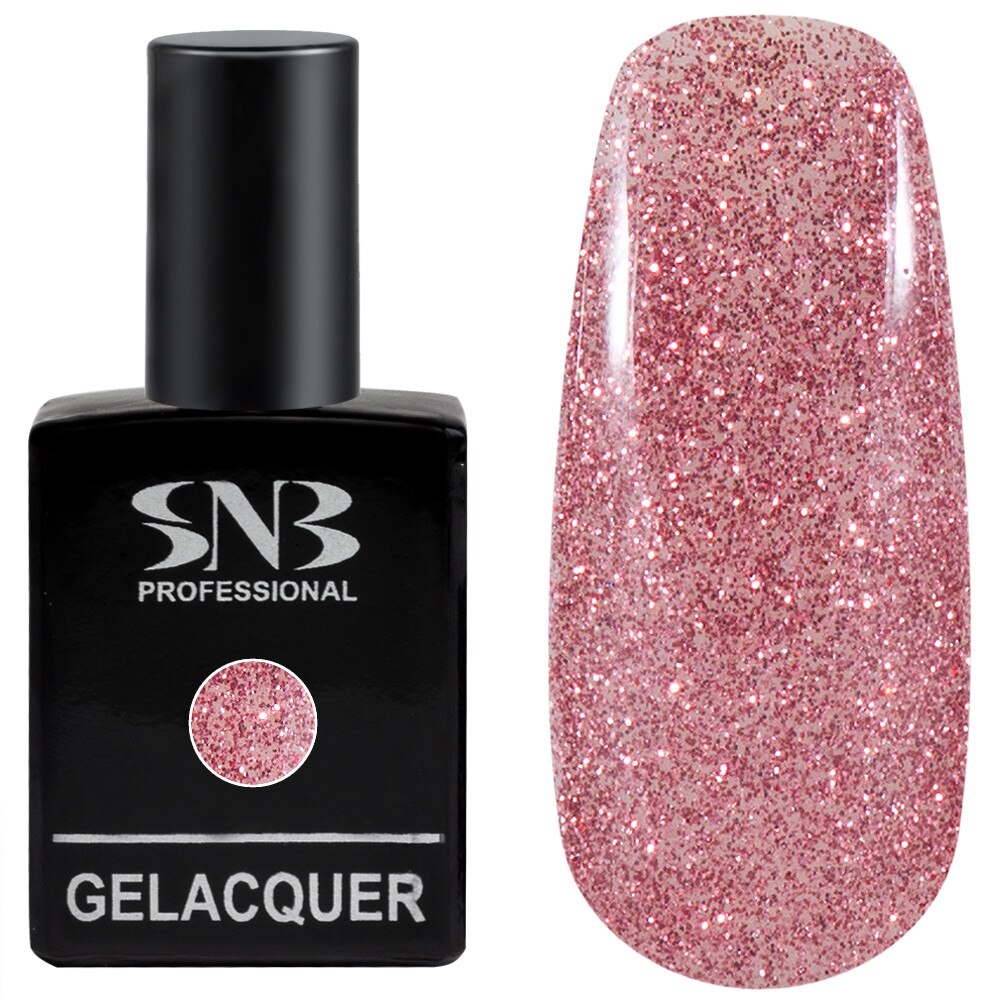 Oja semipermanenta SNB GLG04 Glitter Rose Ash 15 ml