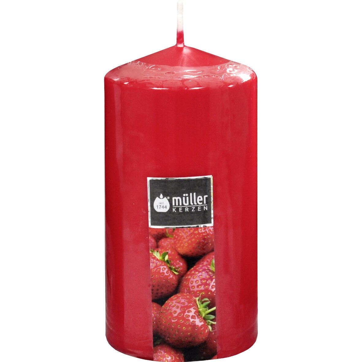 Lumanare stalp parfumata 130/65 mm Capsuni