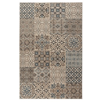 Covor sintetic Delta 8771-1-43255, 80x150 cm, bej/gri, model geometric Covor sintetic Delta 8771-1-43255, 80x150 cm, bej/gri, model geometric