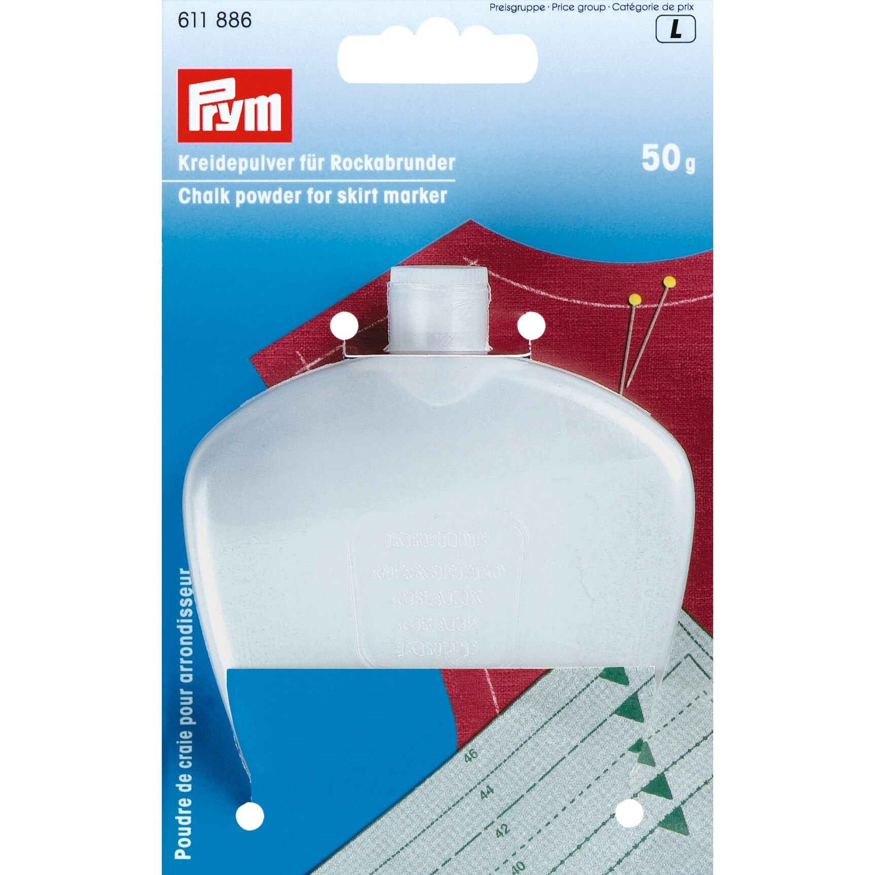 Pudra creta pentru marcator de tiv, 50 g, Prym, 611886