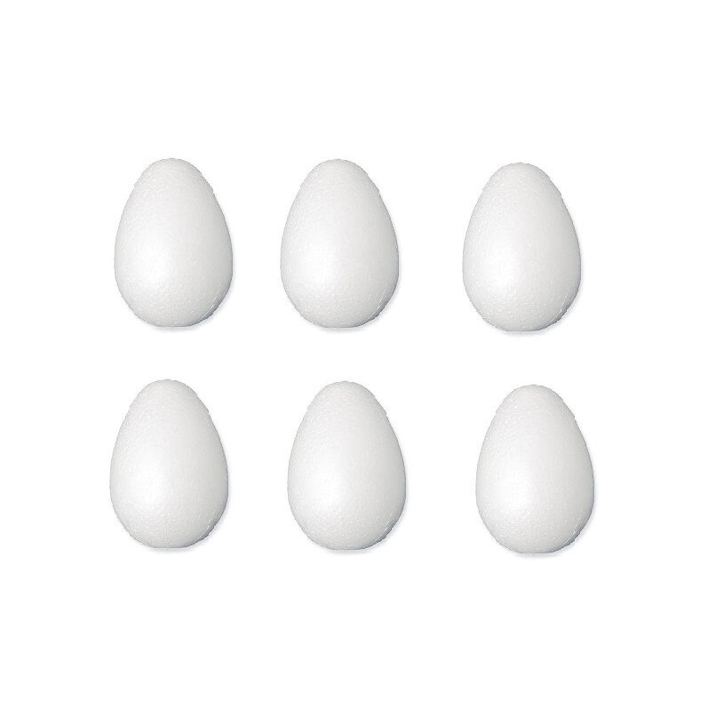 Set 6 oua de polistiren, 8 cm