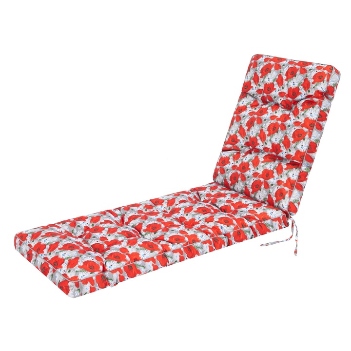Perna pentru scaun de gradina din ecolen "Hugo", Rosu/Gri, 123x55 cm, HobbyDog