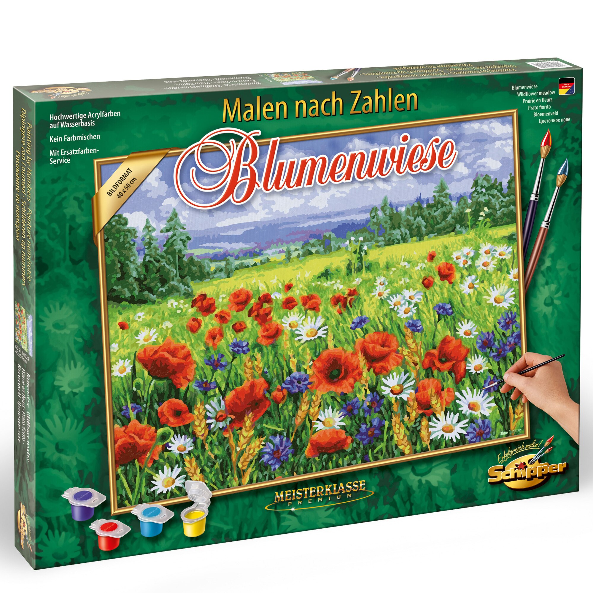 Set pictura pe numere Schipper - Wildflower meadow, 40x50 cm
