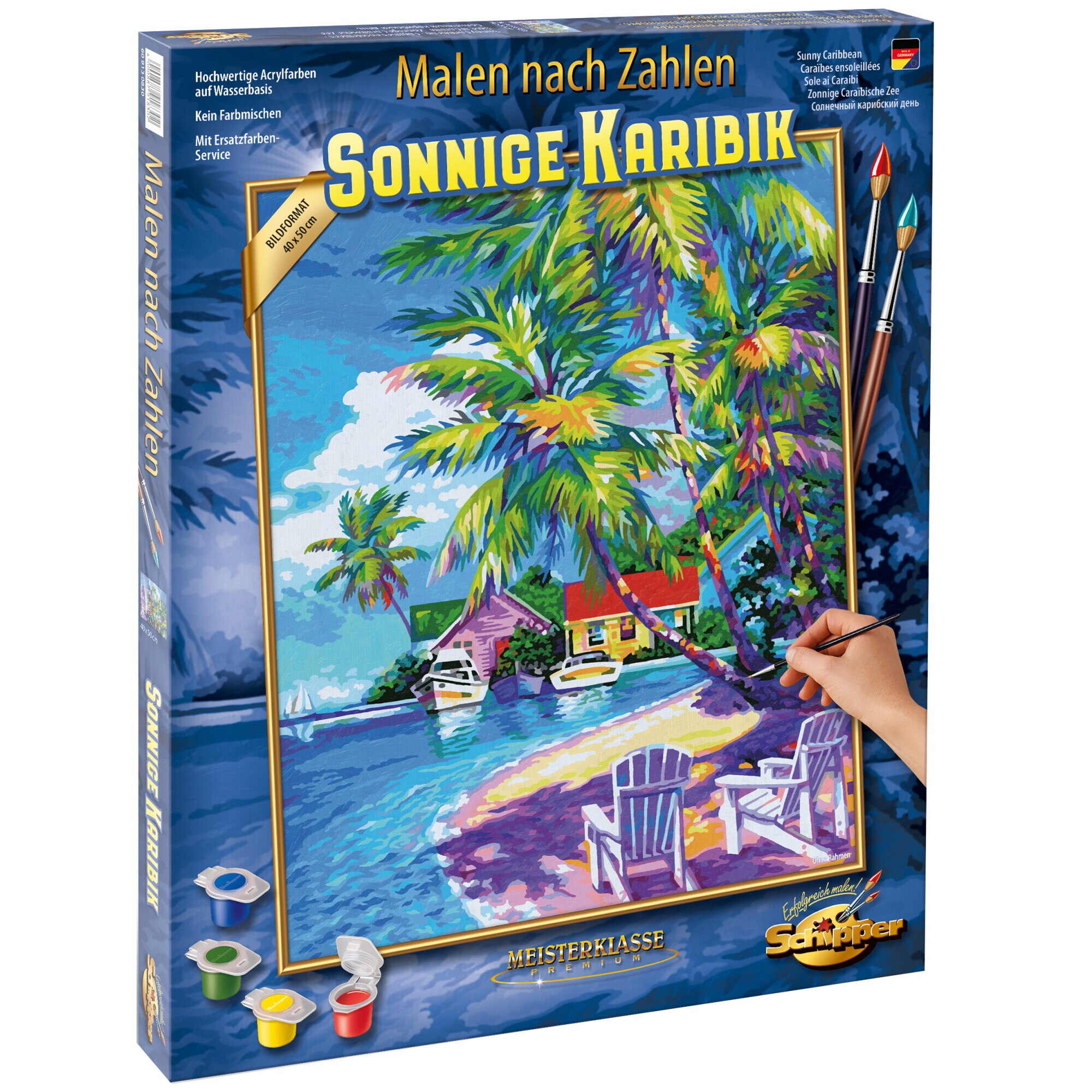 Set pictura pe numere Schipper - Sunny Caribbean, 40x50 cm