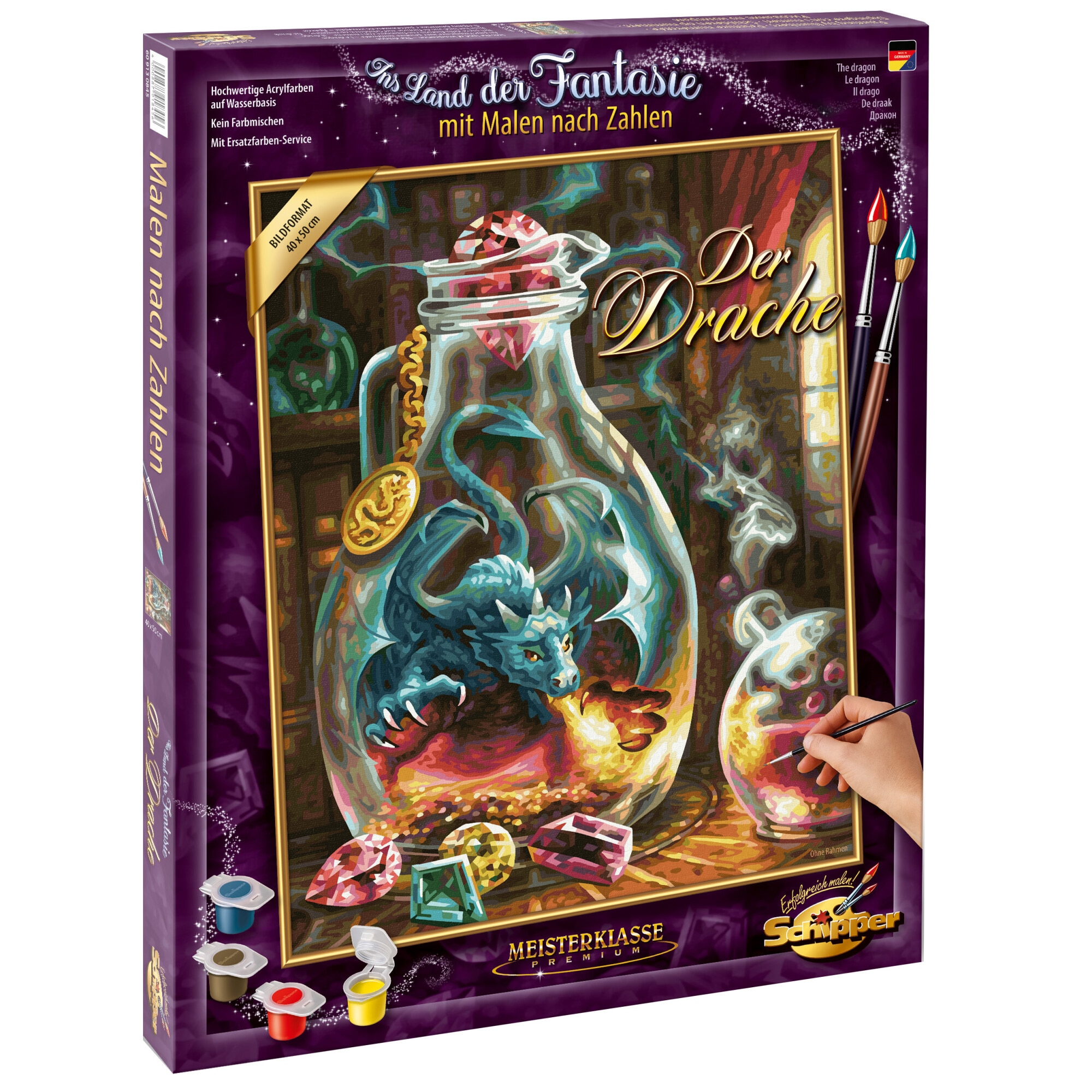 Set pictura pe numere Schipper - The dragon, 40x50 cm