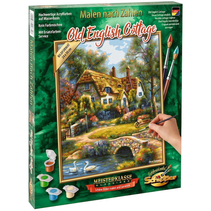 Set pictura pe numere Schipper - Old English Cottage, 24x30 cm