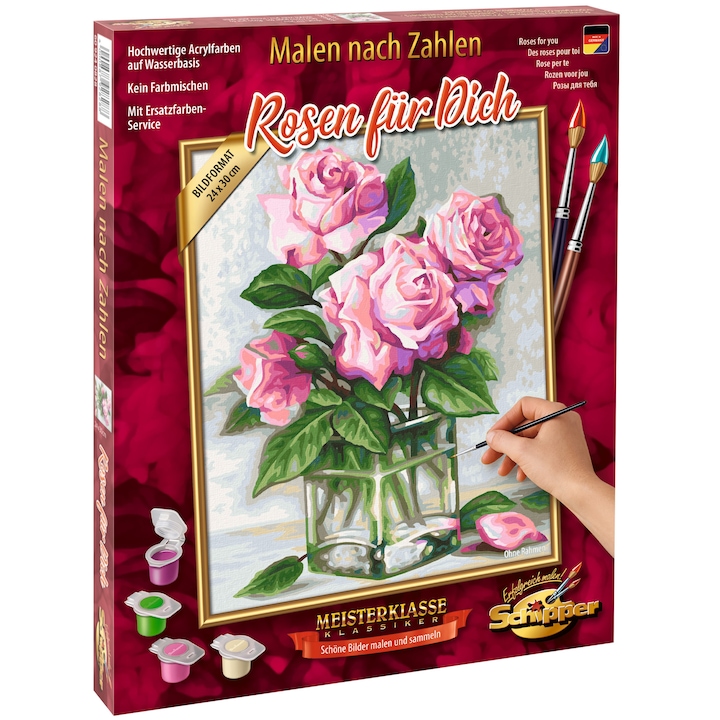 Set pictura pe numere Schipper - Roses for you, 24x30 cm