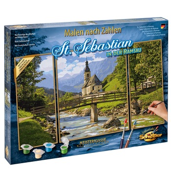 Set pictura pe numere Schipper Triptic - St. Sebastian in Ramsau, 50x80 cm Set pictura pe numere Schipper Triptic - St. Sebastian in Ramsau, 50x80 cm