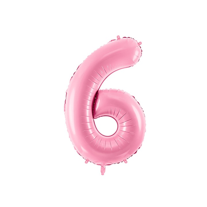 6-os számú léggömbfólia, pasztell rózsaszín, 86 cm - Balloons Shop