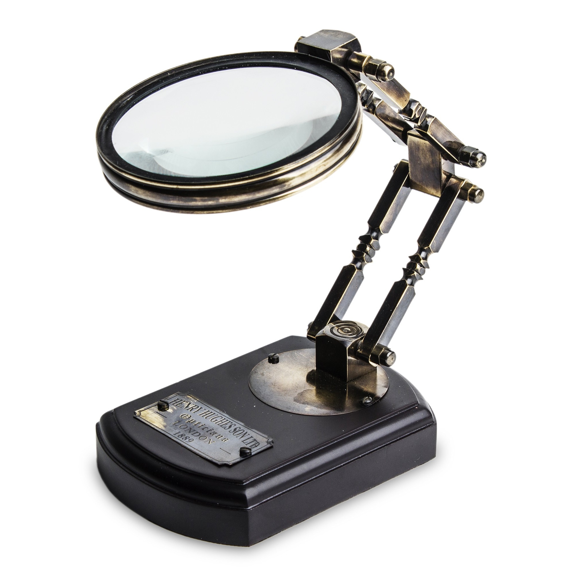 Lupa decorativa de birou, metalica, 33x10.5x15 cm