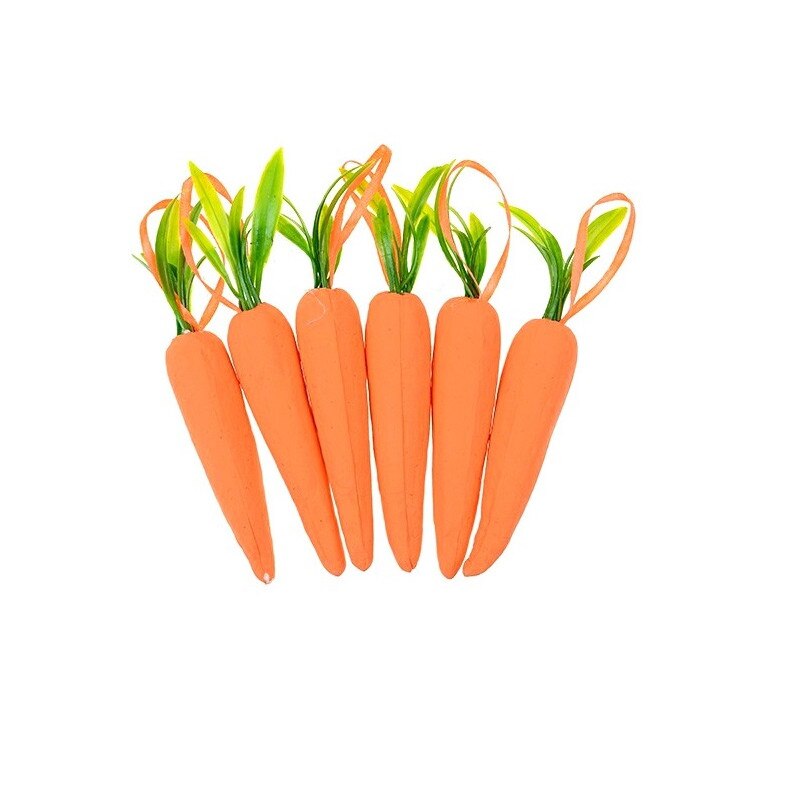 Set 6 ornament morcov, 7 cm