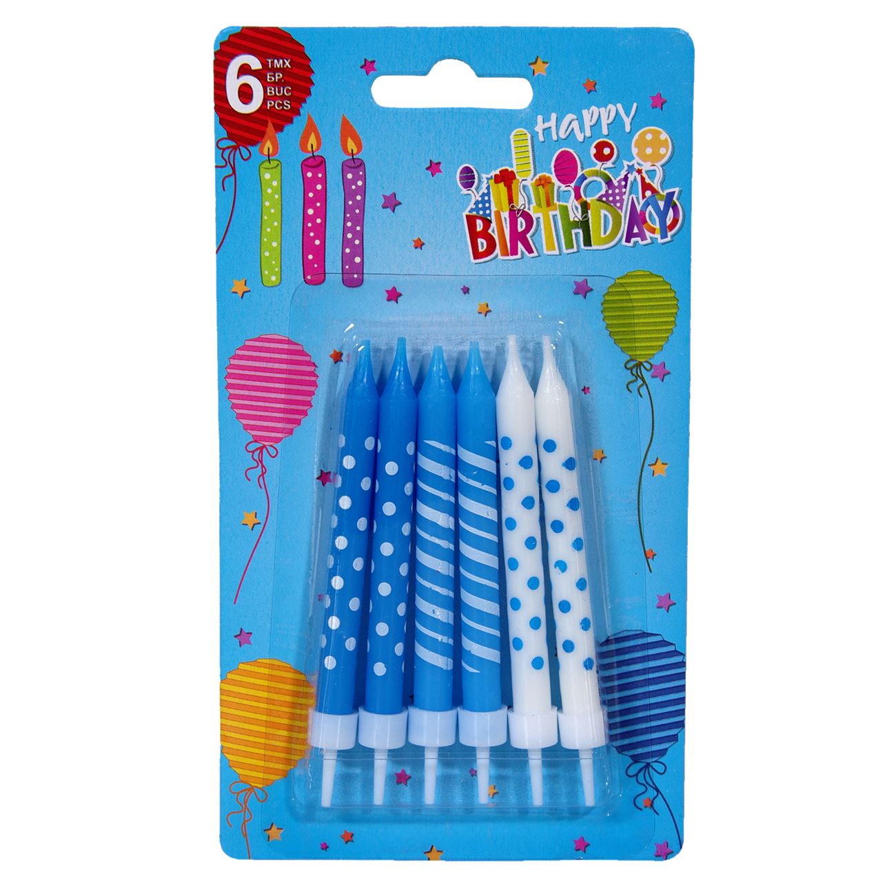 Set lumanari Zola®, albastre 6 bucati