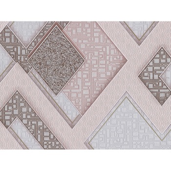 Tapet Slavyanski Oboi, Viconte 7166-02, acrilic, semilavabil, model geometric cu romburi, bej-gri, pentru living sau dormitor, rola 0.53 m x 10.05 m Tapet Slavyanski Oboi, Viconte 7166-02, acrilic, semilavabil, model geometric cu romburi, bej-gri, pentru living sau dormitor, rola 0.53 m x 10.05 m