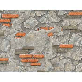 Tapet Slavyanski Oboi, Zid 5768-10, imitatie zid caramida, gri-bej, superlavabil, vinil, rezistent la apa, pentru bai si bucatarii, rola 0.53 m x 10.05 m Tapet Slavyanski Oboi, Zid 5768-10, imitatie zid caramida, gri-bej, superlavabil, vinil, rezistent la apa, pentru bai si bucatarii, rola 0.53 m x 10.05 m
