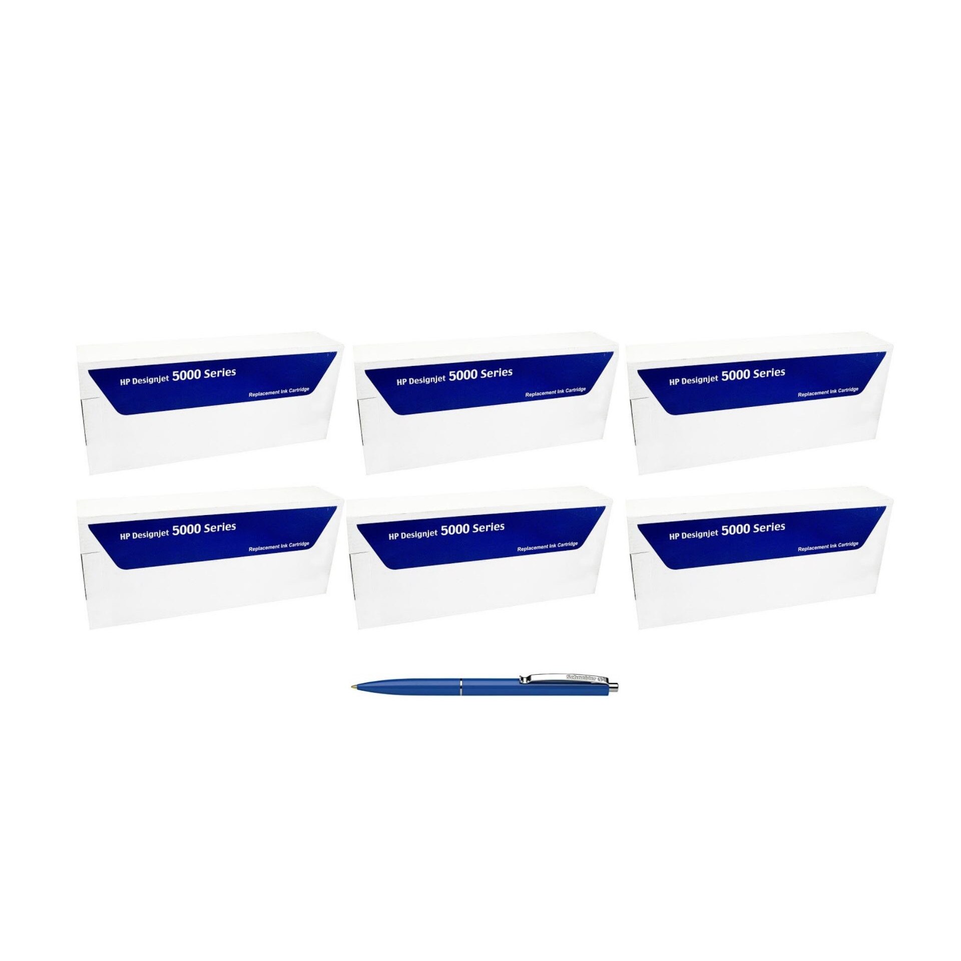 Pachet Cartuse cerneala Plotter InkMate compatibil HP 1x C4930A Negru 1x C4931A Cyan 1x C4932A Magenta 1x C4933A Yellow 1xC4934A Light Cyan 1x C4935A Light Magenta