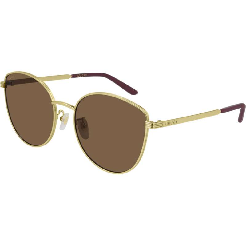 Ochelari de soare Gucci, GG0807SA - 002, Auriu/ Maro