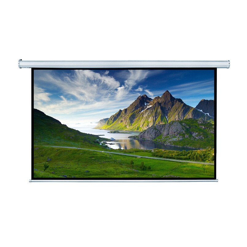 Ecran proiectie electric perete/tavan Blackmount, marime vizibila 260cm x 147cm, cu telecomanda, Format 16:9