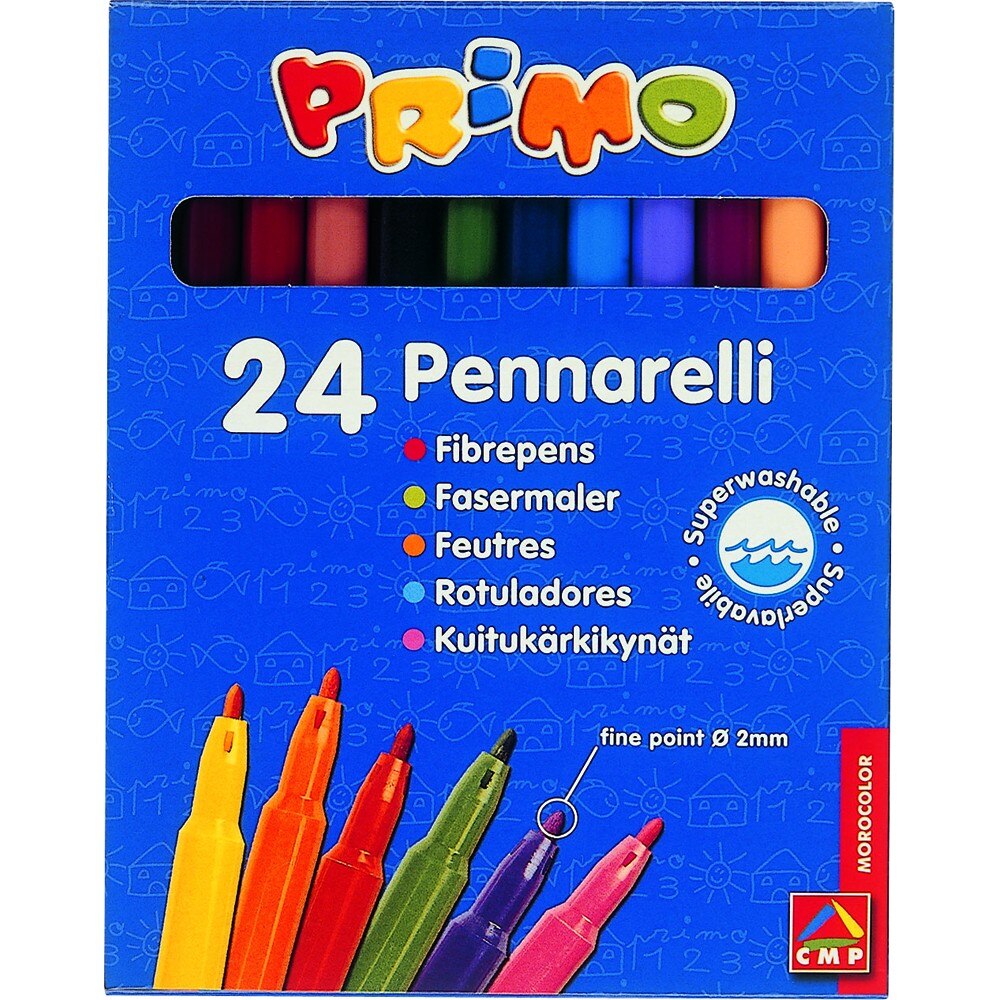 Markere pt. copii Morocolor, 24 culori/cutie