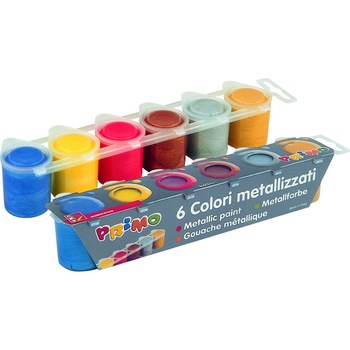 Tempera Morocolor metalizata, 25ml, 6 culori/set Tempera Morocolor metalizata, 25ml, 6 culori/set
