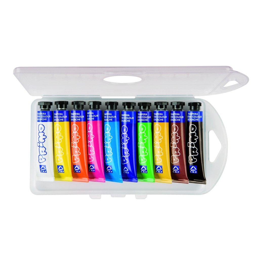 Tempera Morocolor, 12ml/tub aluminiu, 10 culori/set