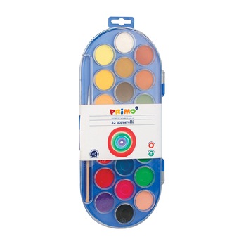 Acuarele Morocolor cu pensula, diametru pastila 30mm, 22 culori/set Acuarele Morocolor cu pensula, diametru pastila 30mm, 22 culori/set