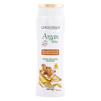 Balsam nutritiv restructurant Gerocossen Argan cu ulei de argan organic, 400 ml Balsam nutritiv restructurant Gerocossen Argan cu ulei de argan organic, 400 ml