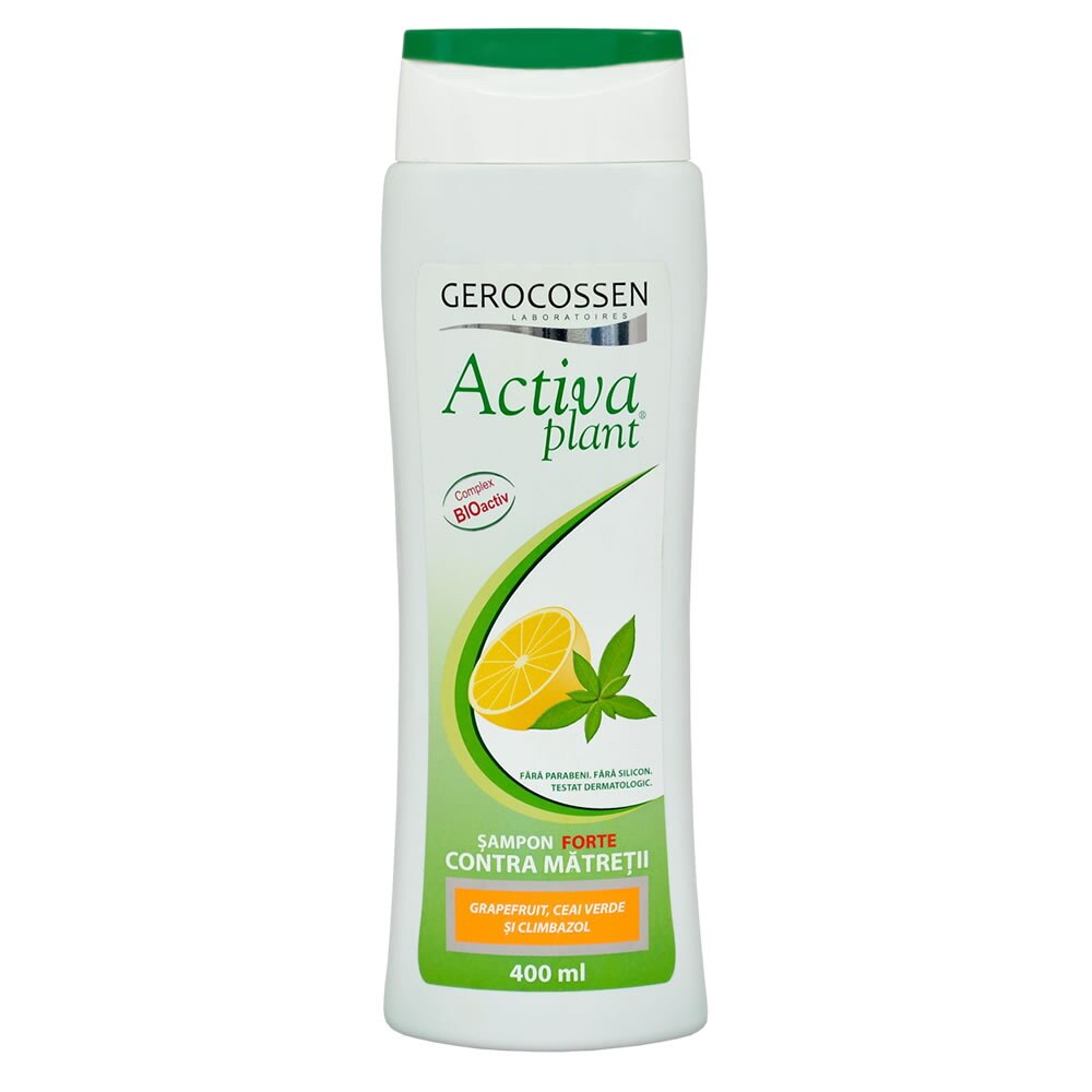 Sampon cu grapefruit si ceai verde Gerocossen Activa Plant, contra matretii Forte, 400 ml